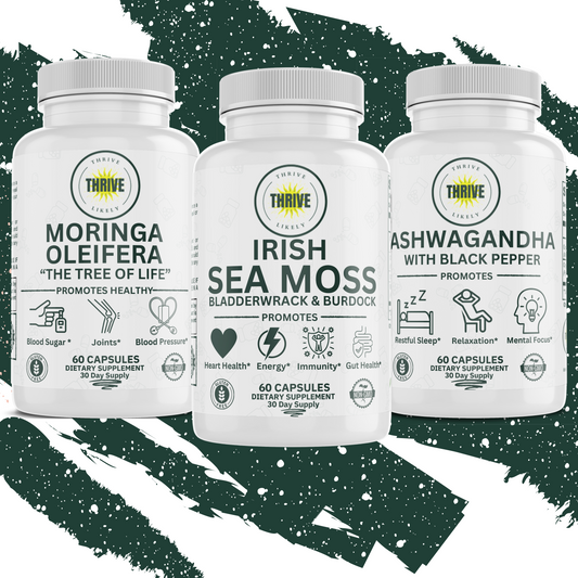 Thriving Health Trio Bundle: Organic Sea Moss, Organic Ashwagandha, & Moringa